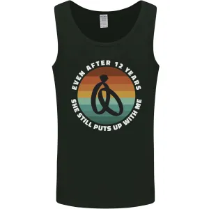 12 Year Wedding Anniversary 12th Marriage Mens Vest Tank Top