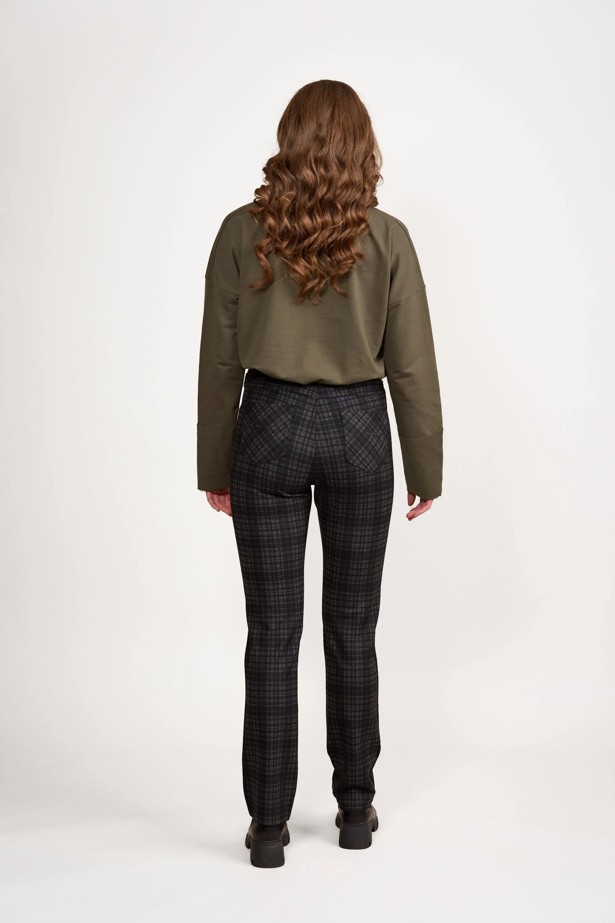 234  Vassalli Slim Leg Full Length Printed Ponti Pull On Pant -Bennett