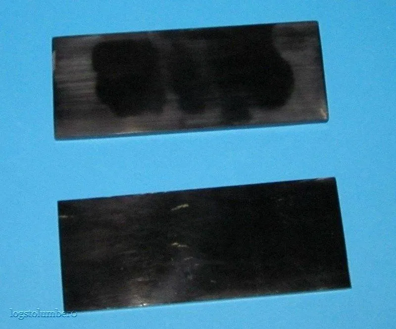 5" X 1 1/2" X 1/4" Polished Buffalo Horn Knife Scaless 2 Pcs