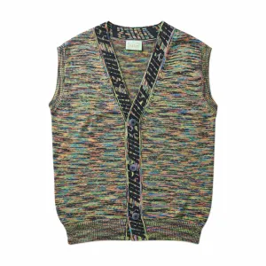 aries space dye sweater vest (black / multi)