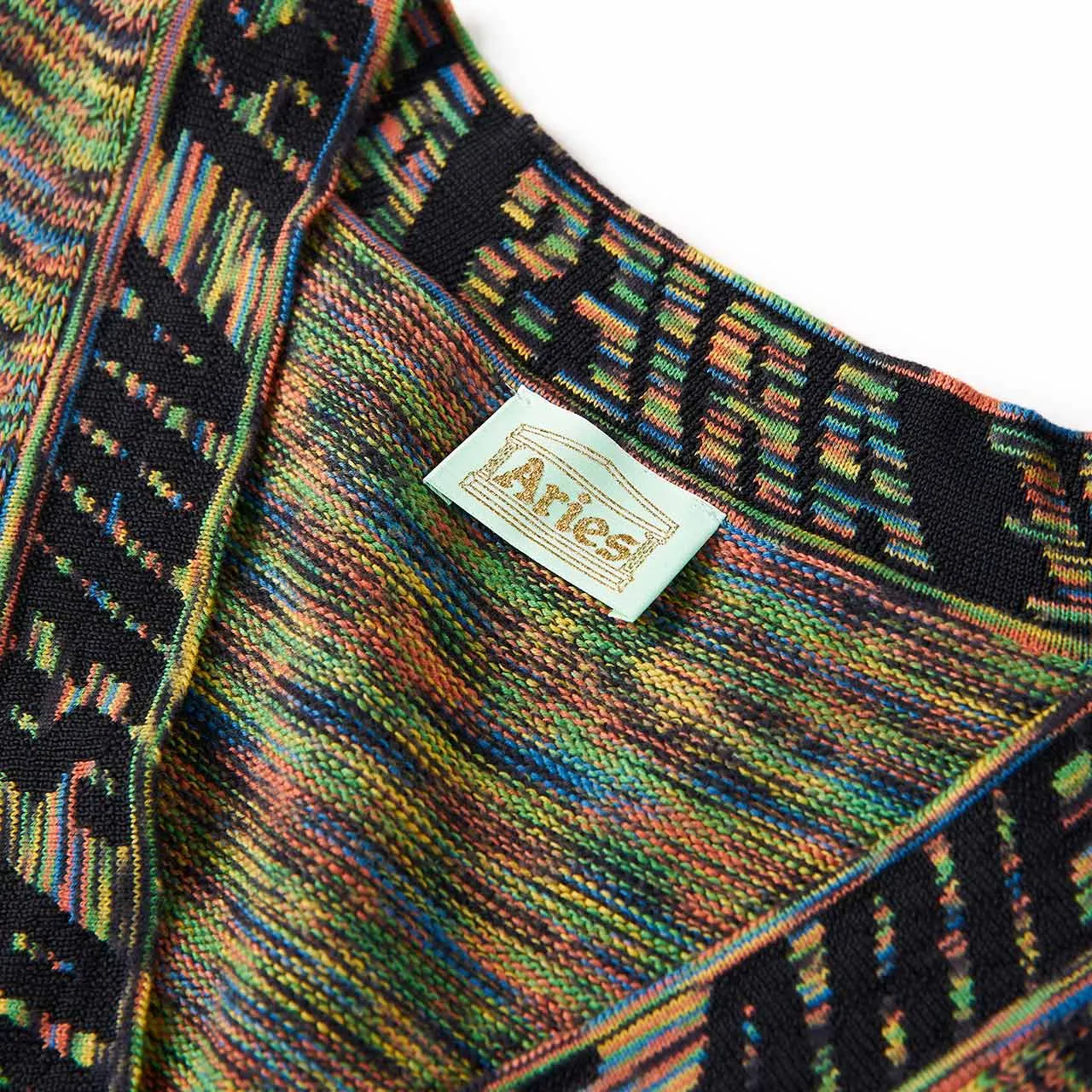 aries space dye sweater vest (black / multi)