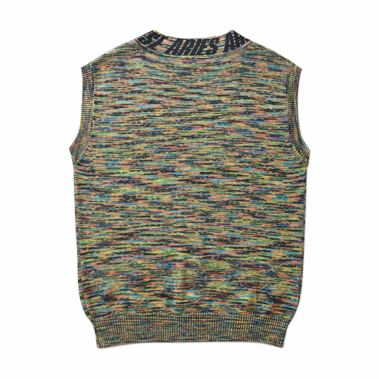aries space dye sweater vest (black / multi)