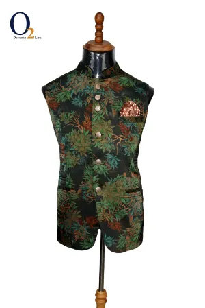 Banarasi Silk Printed Vest
