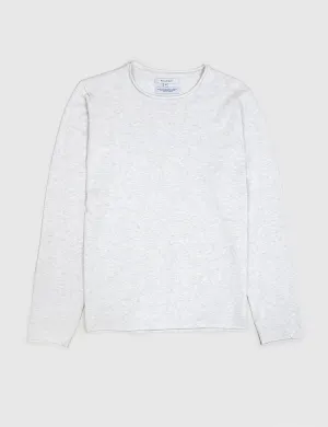Bellfield Niles Fine Knit Jumper - Light Grey