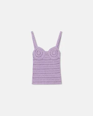 Bernou - Sale Crochet-Knit Top - Lilac