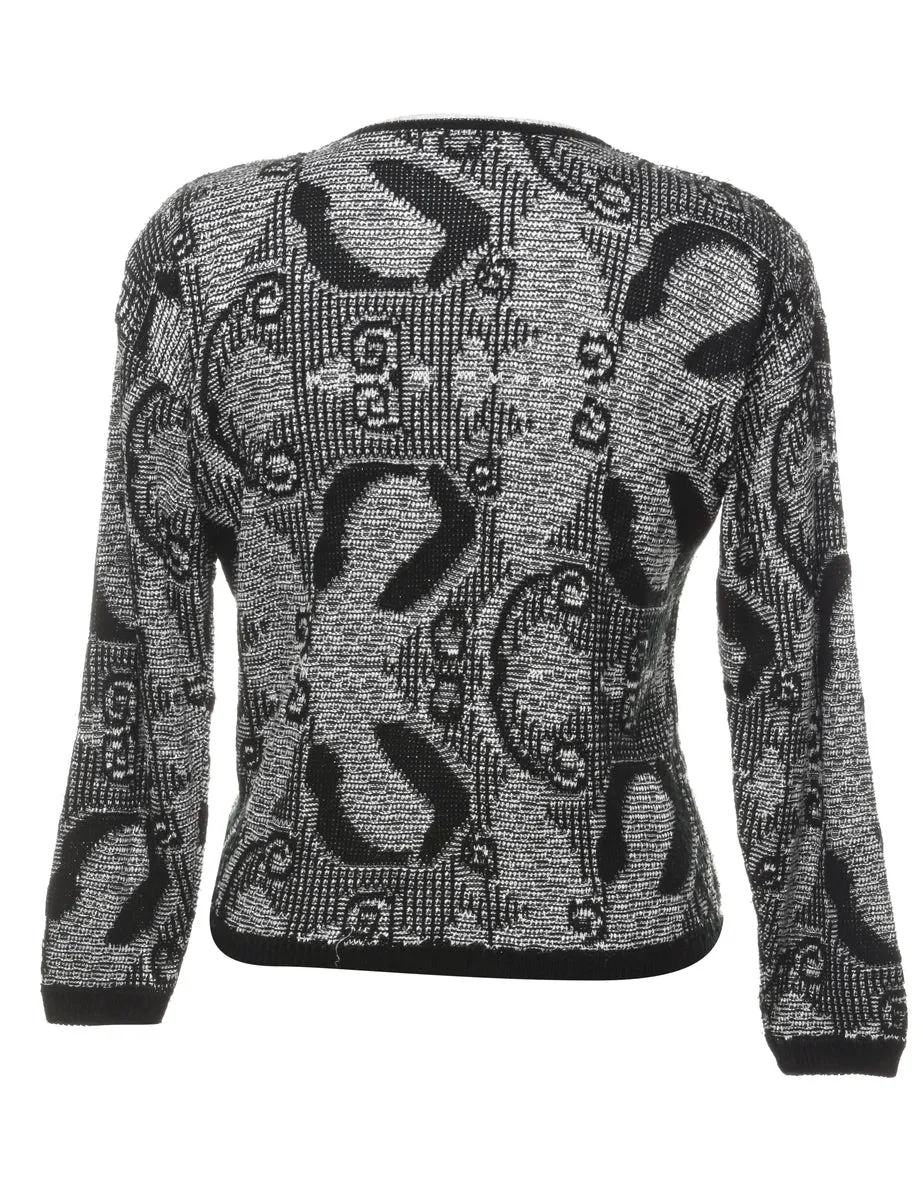 Black Lurex Jumper - M