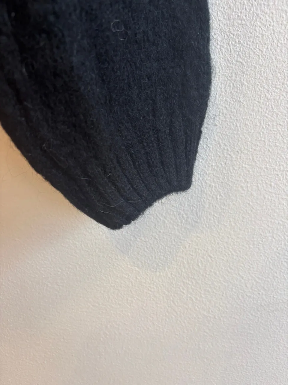 Black Mohair Balloon Sleeve Jumper