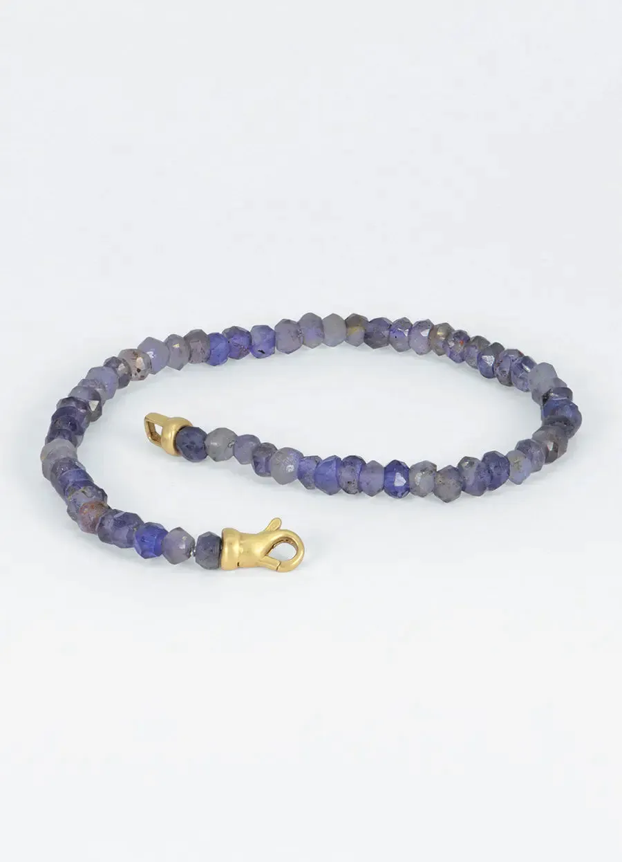 Blue Spinel & 14ct Yellow Gold Bracelet