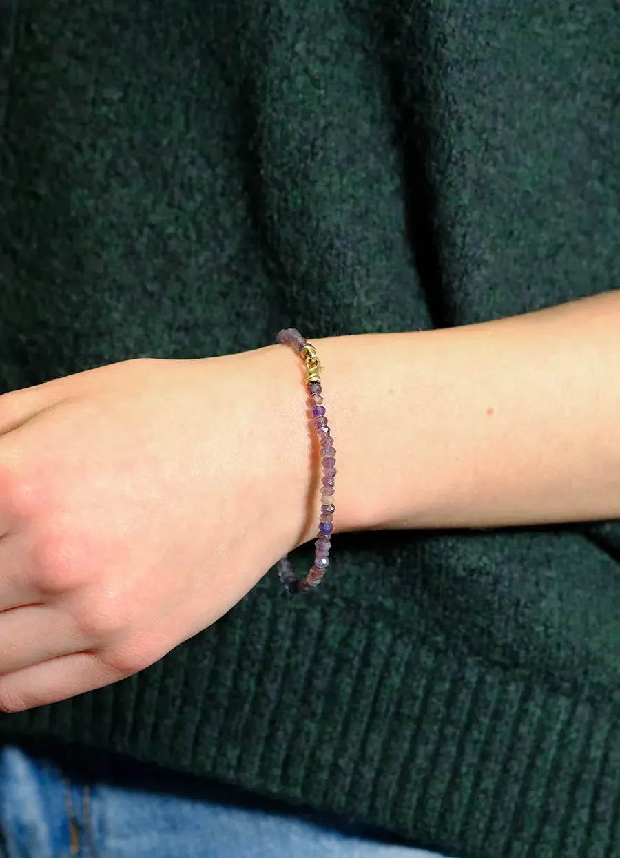 Blue Spinel & 14ct Yellow Gold Bracelet