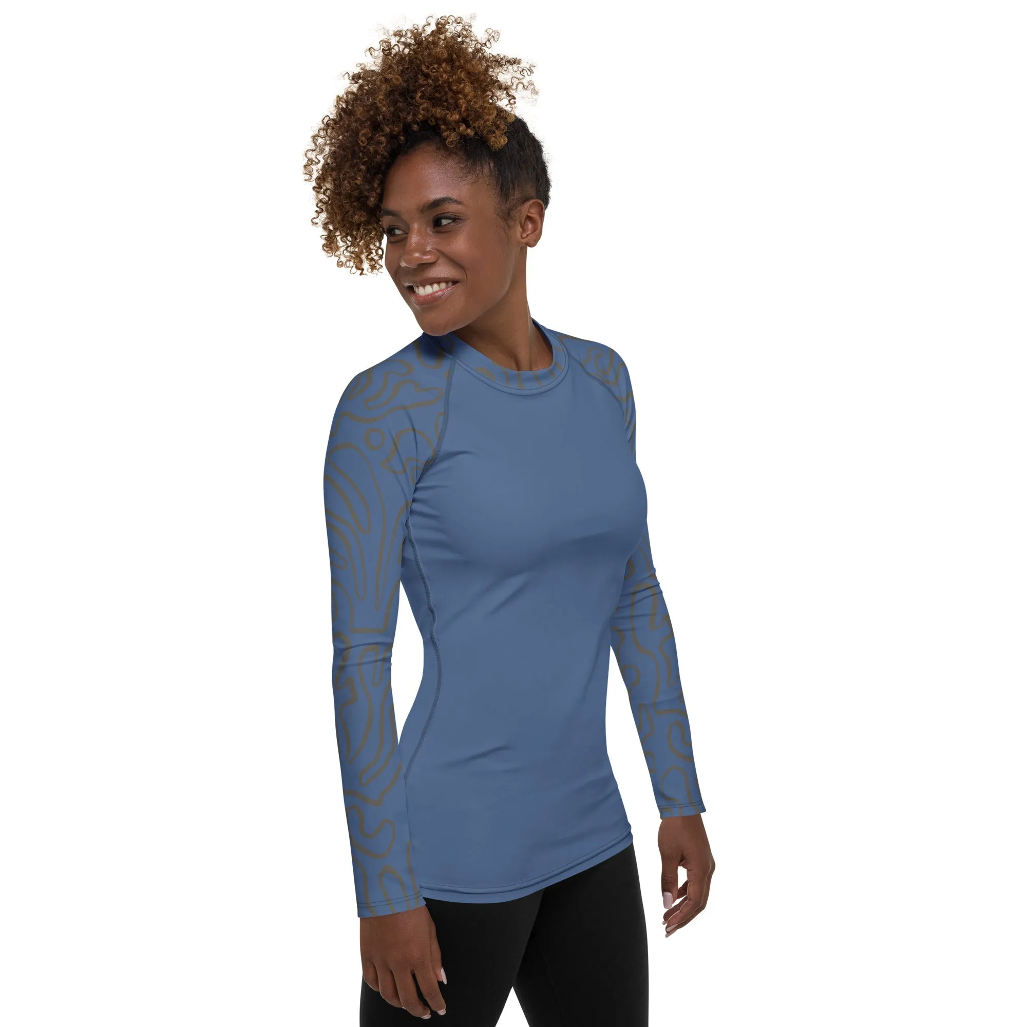 Bottom Time Eco-Friendly Women's Rash Guard, coral, Sets