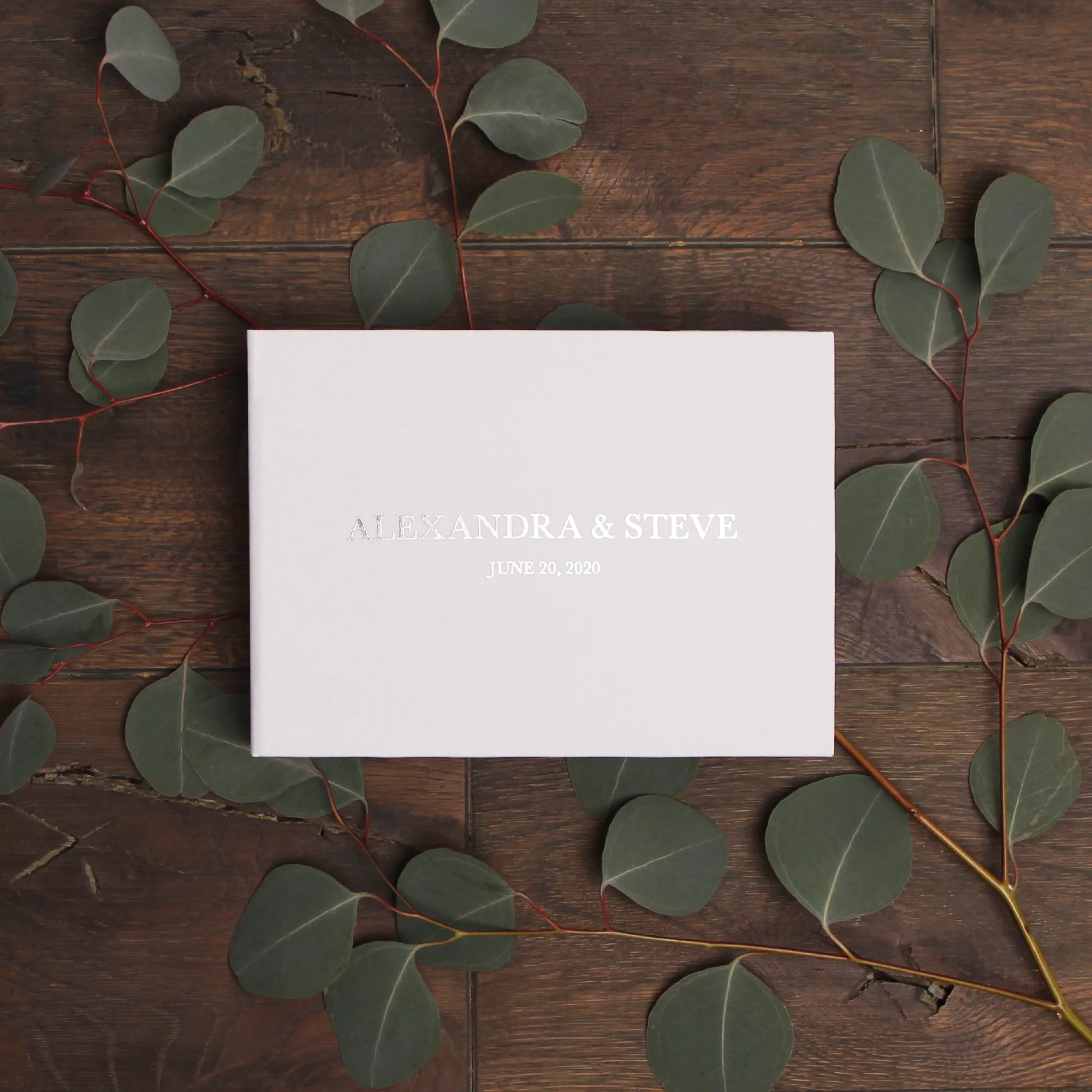Classic, White   Real Silver | Guest Book