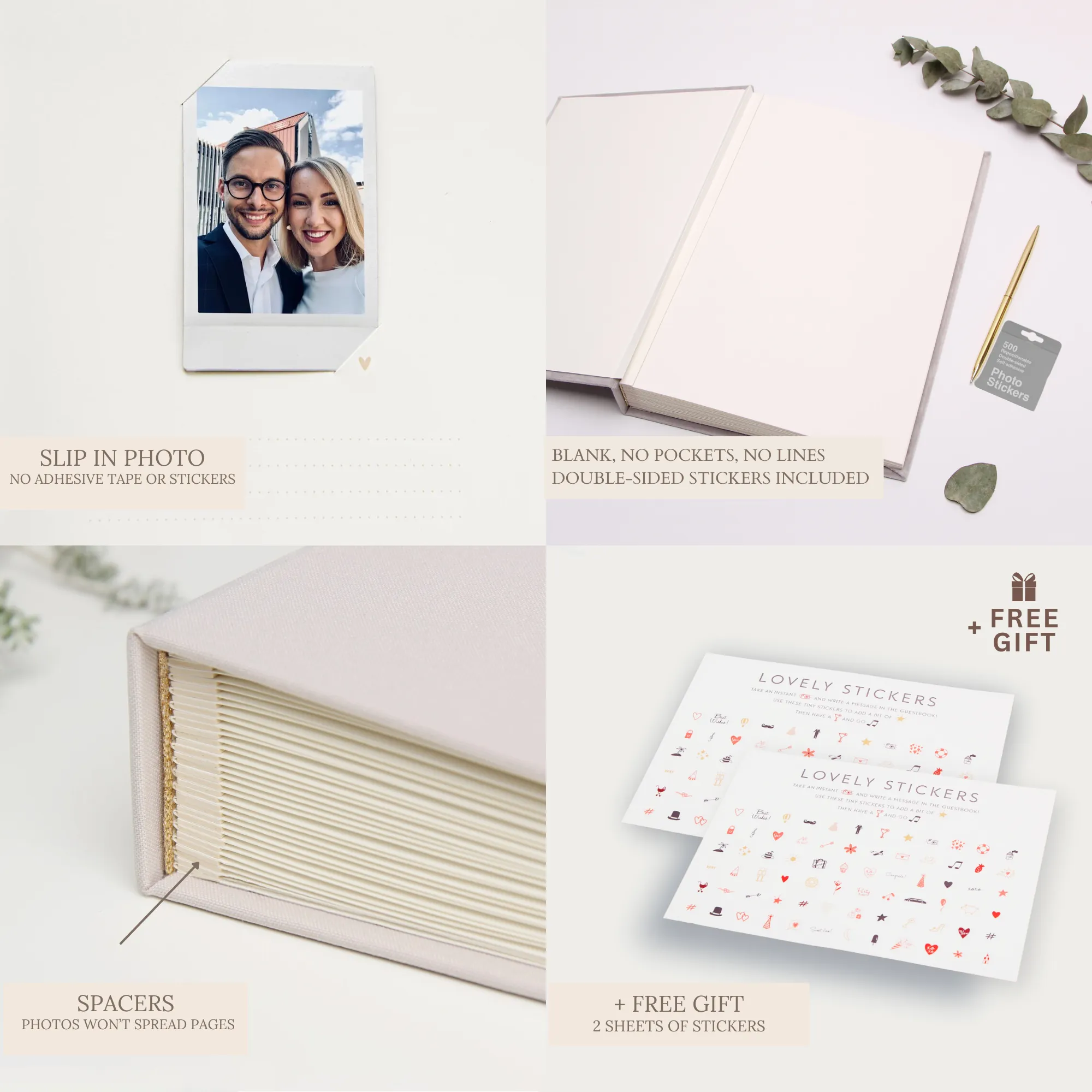 Classic, White   Real Silver | Guest Book