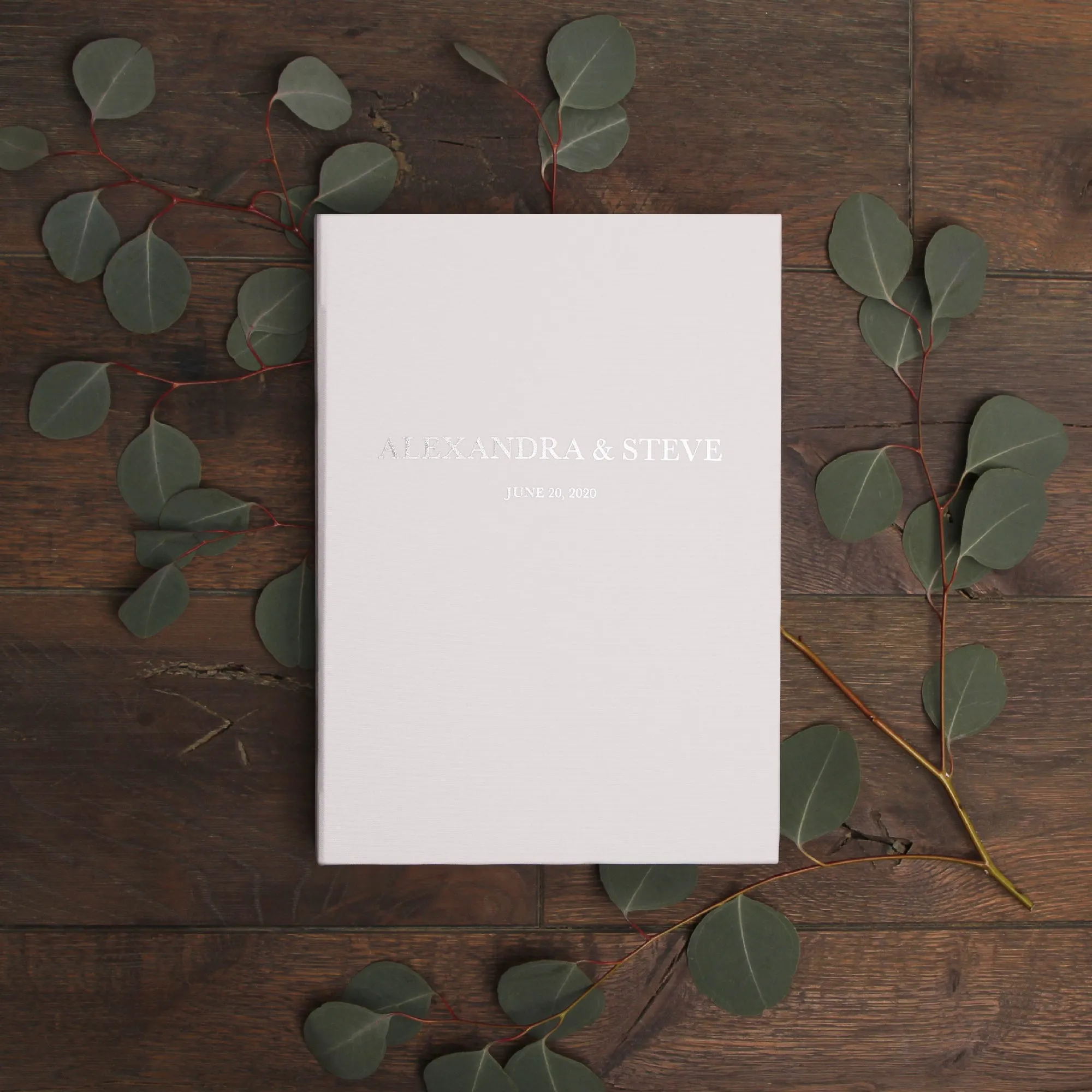 Classic, White   Real Silver | Guest Book
