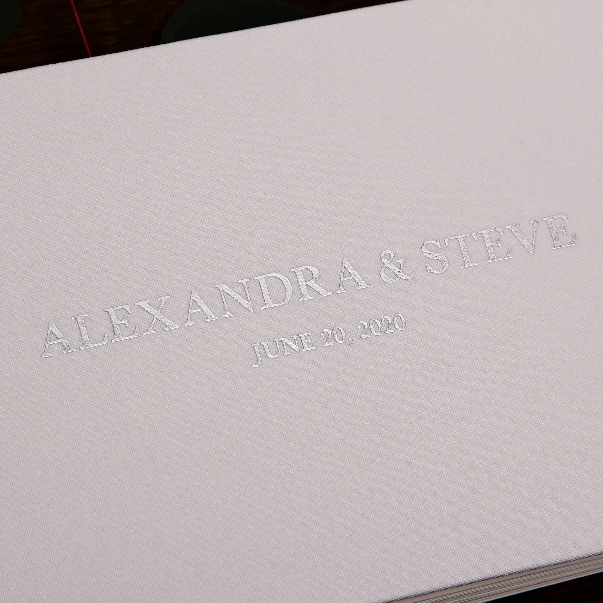 Classic, White   Real Silver | Guest Book