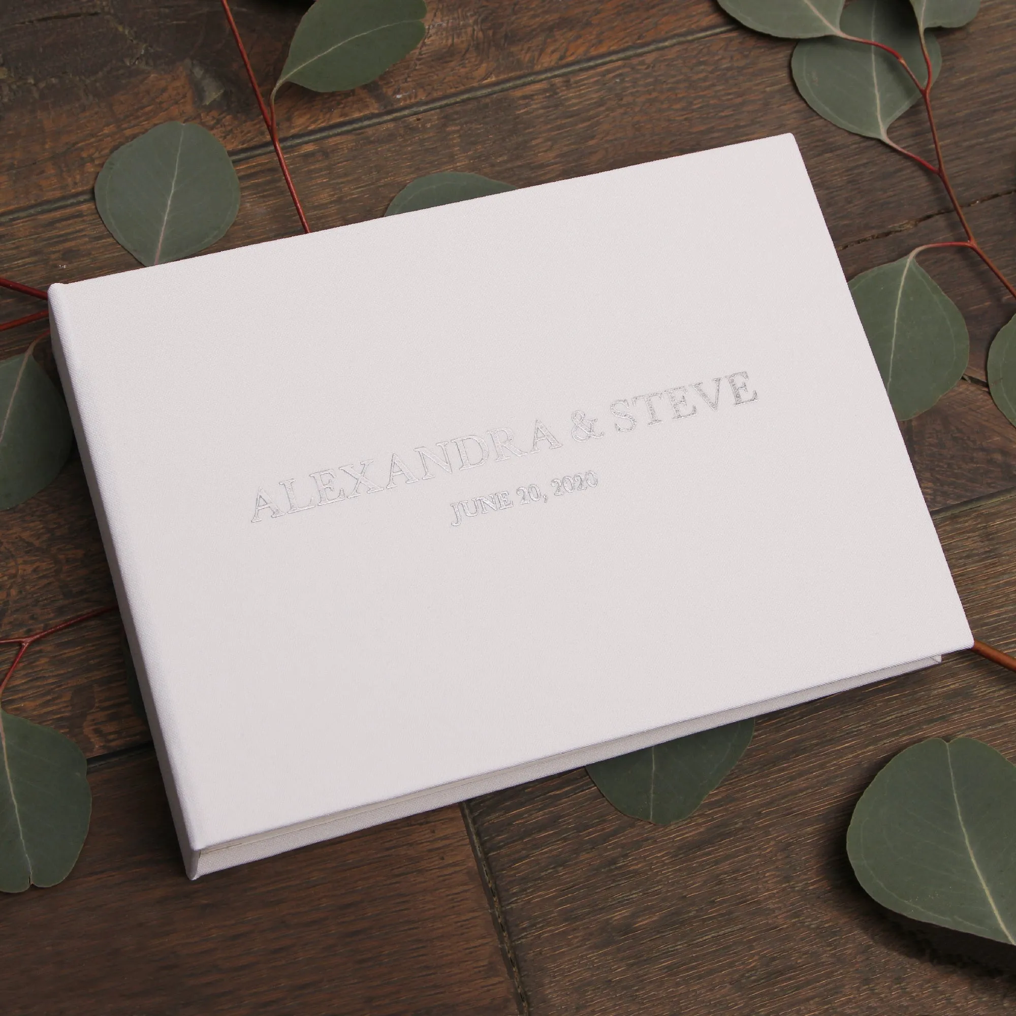 Classic, White   Real Silver | Guest Book