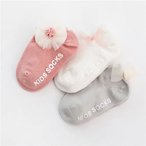Dainty Baby Girl - 3 pack cotton socks (6-12 months)