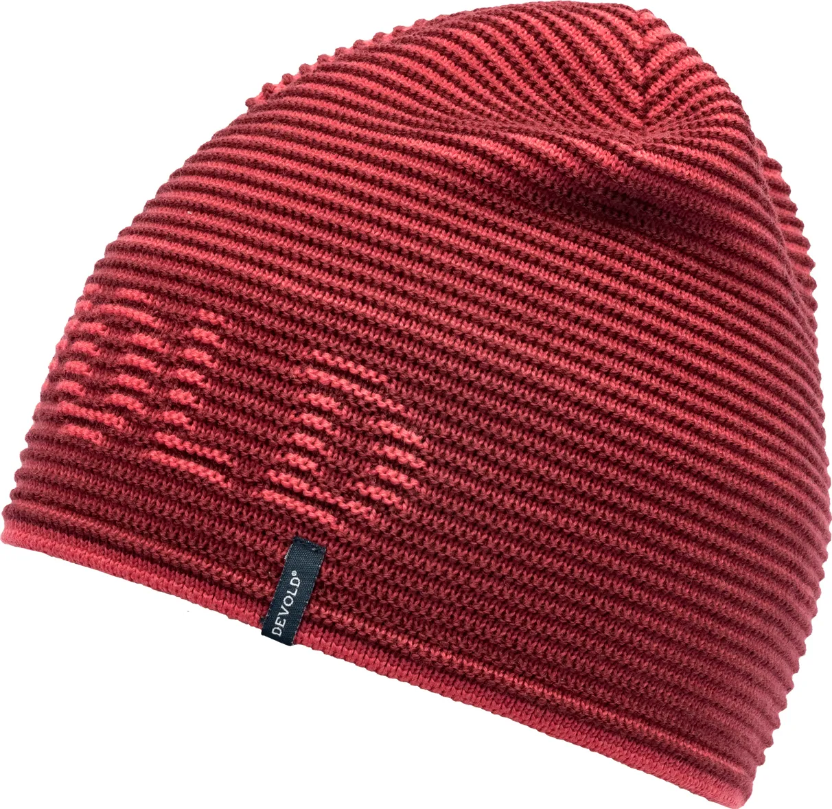 Devold Rib Logo Merino Beanie Poppy | Buy Devold Rib Logo Merino Beanie Poppy here | Outnorth