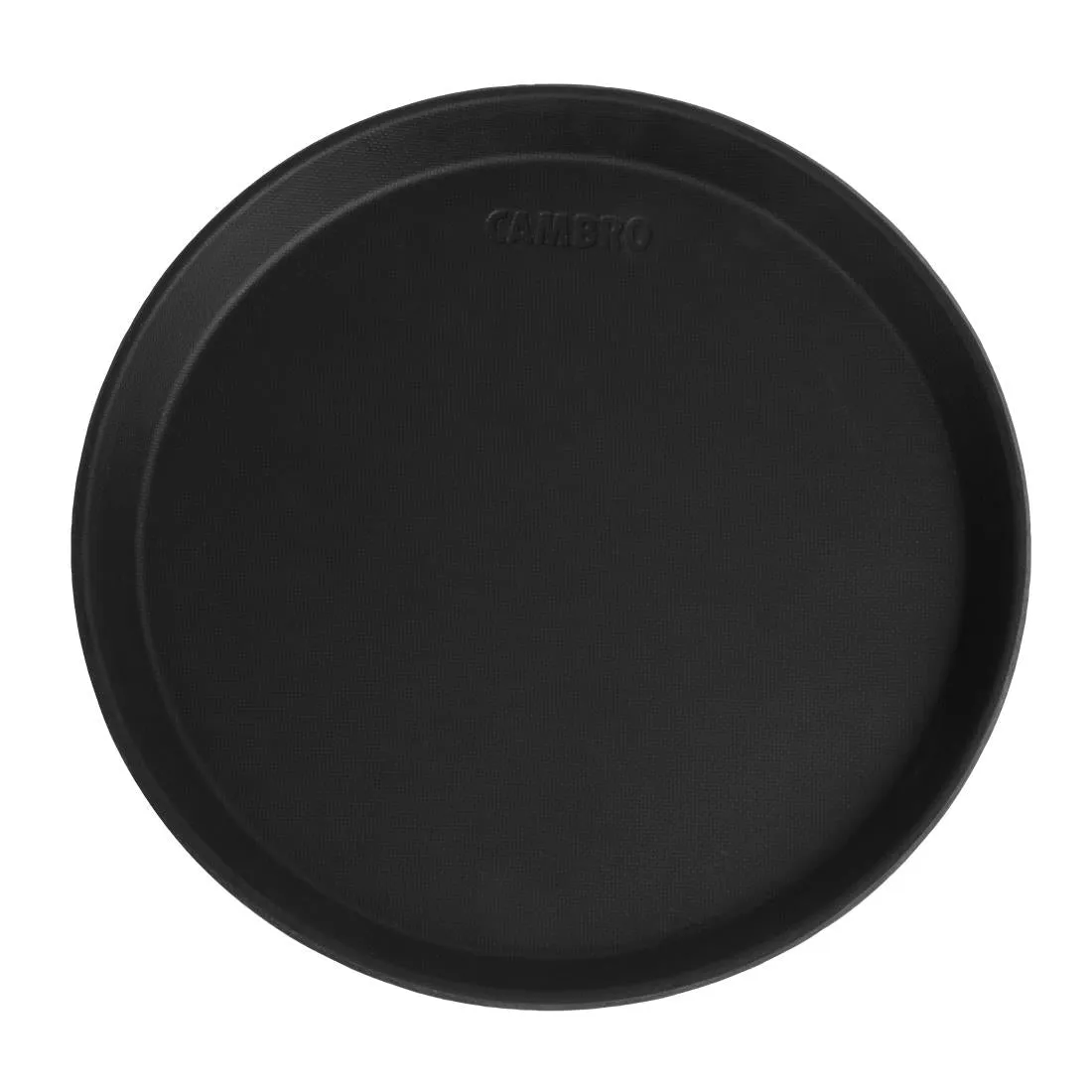 DM780 Cambro Camtread Fibreglass Round Non-Slip Tray Black 280mm