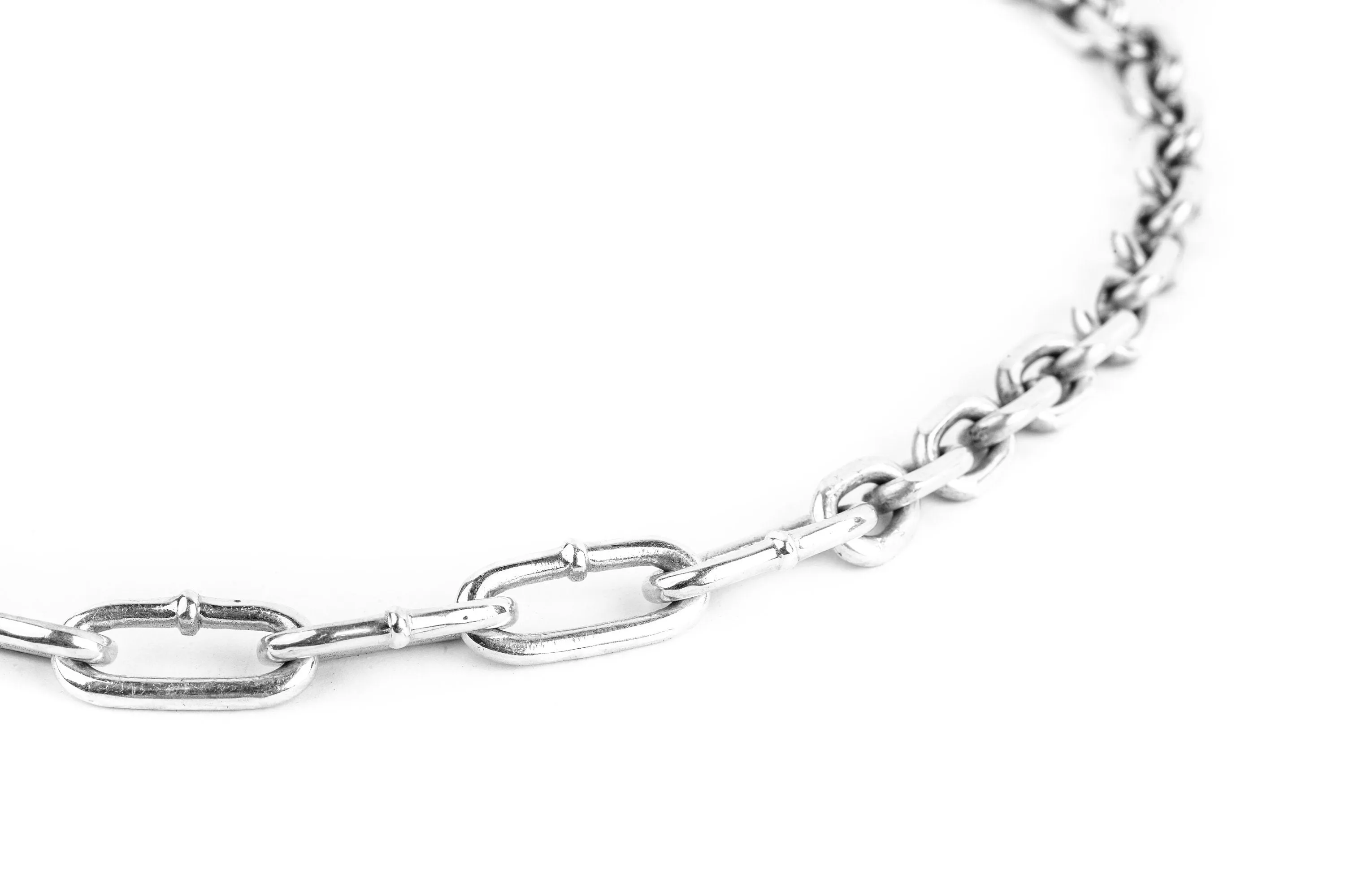 Duality Unique Multi Chainlink Silver Necklace