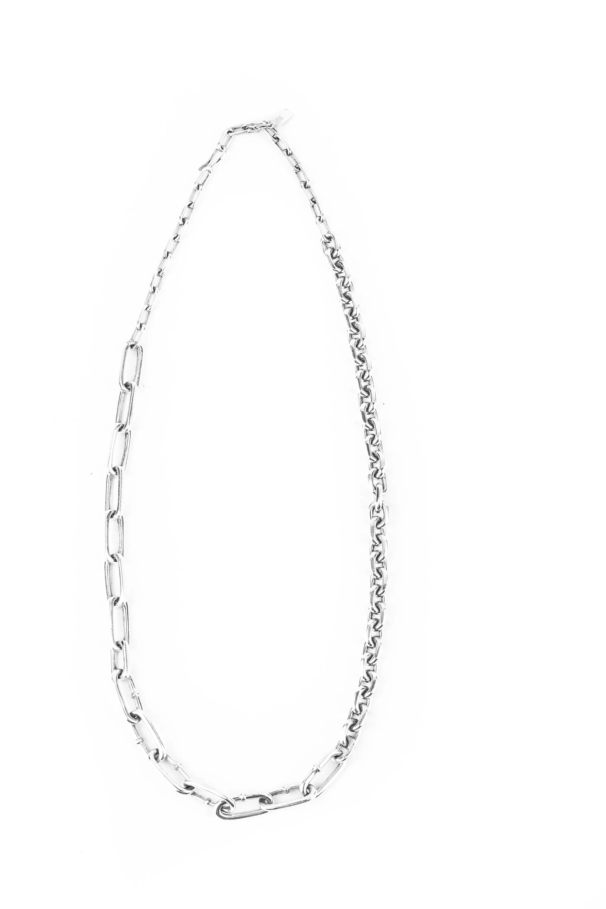 Duality Unique Multi Chainlink Silver Necklace