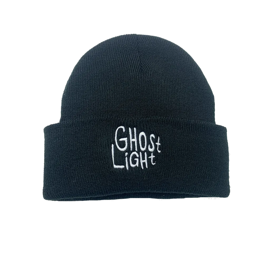 Embroidered Black Beanie