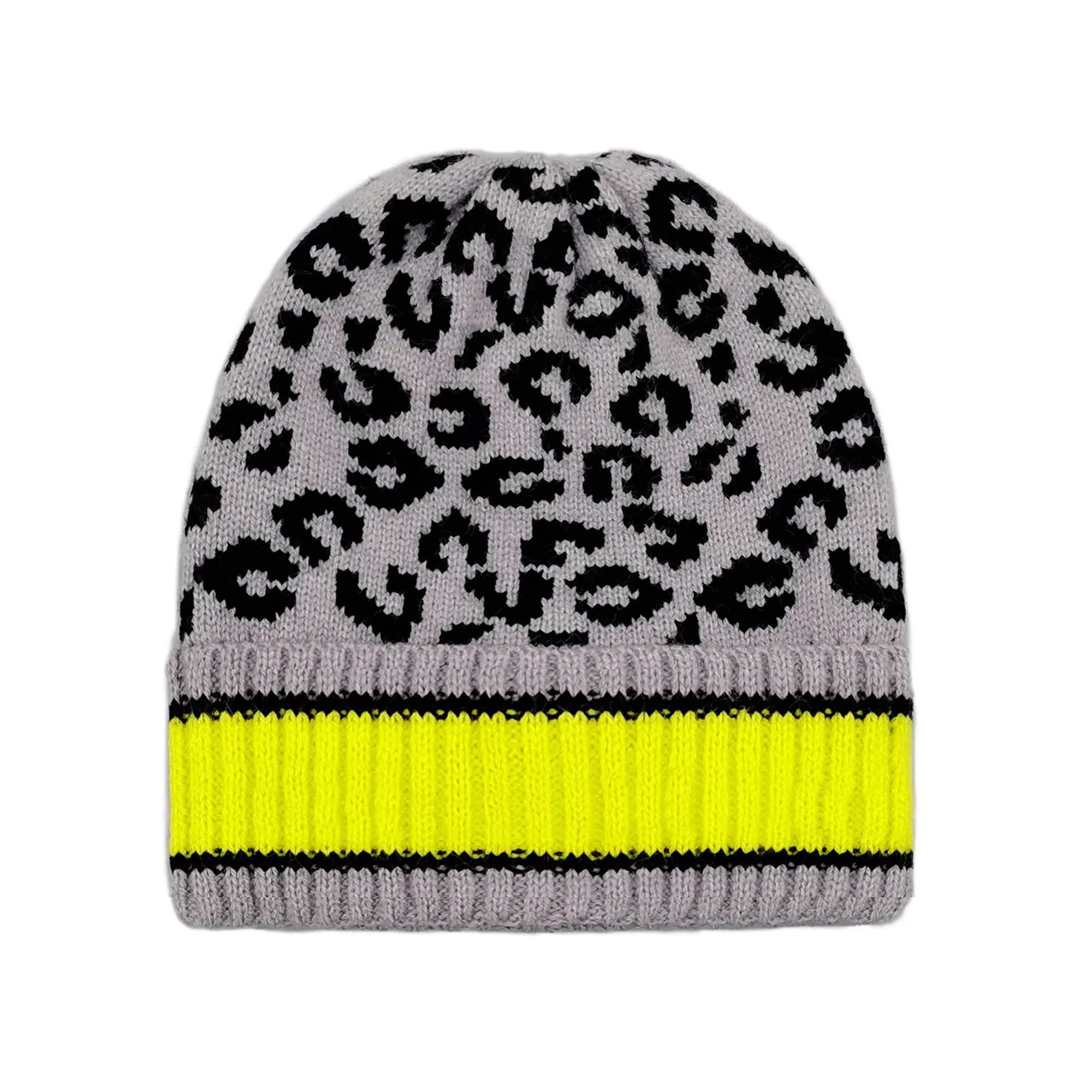 Empire Cove Winter Knit Leopard Striped Beanie