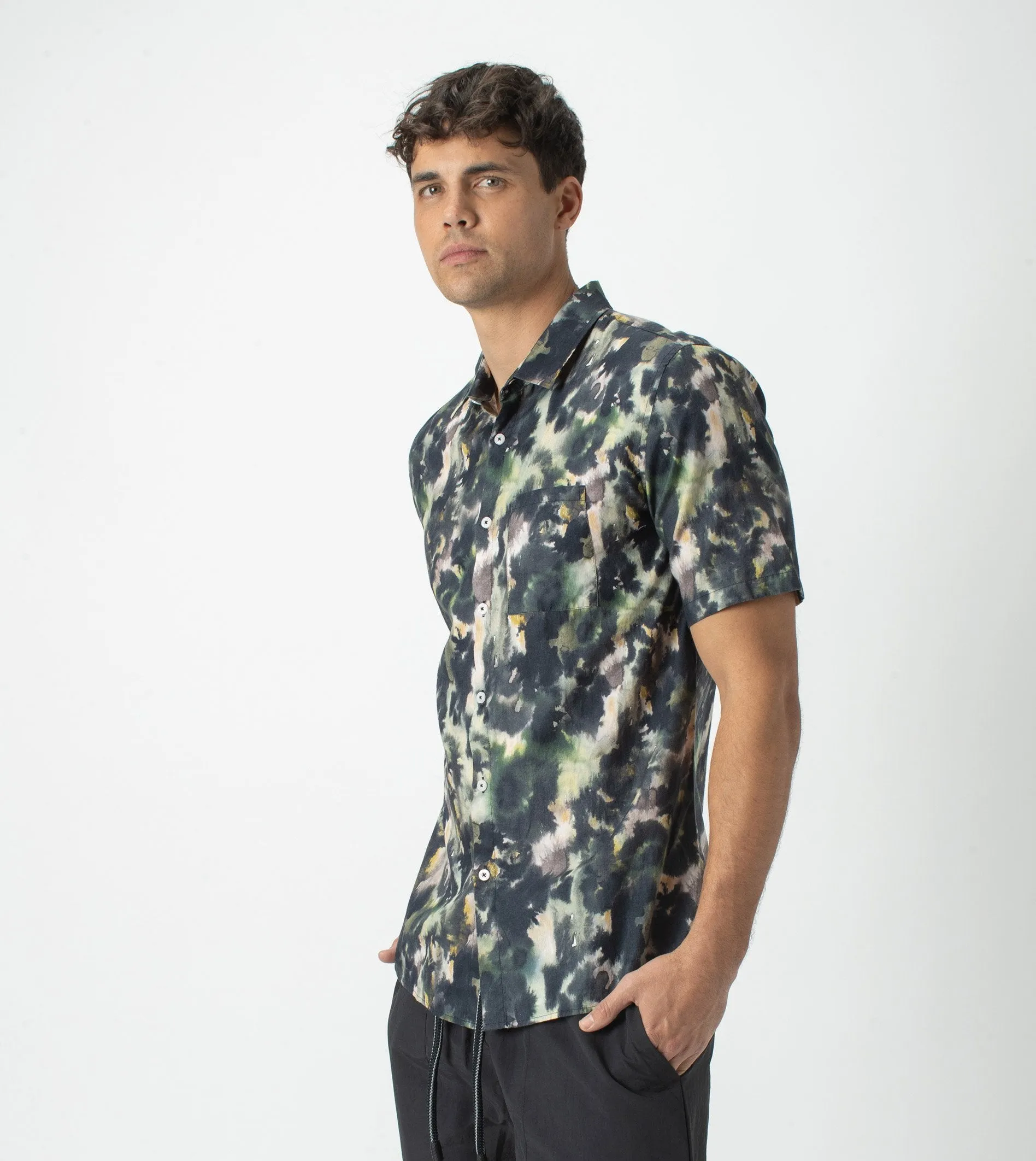 Foliage SS Shirt Moss Multi