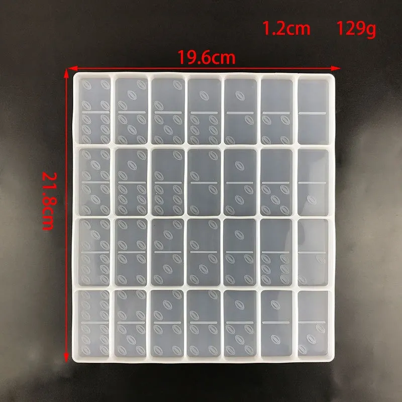 Football Pip Shape Domino Silicone Resin Mold, Unique Resin Mold