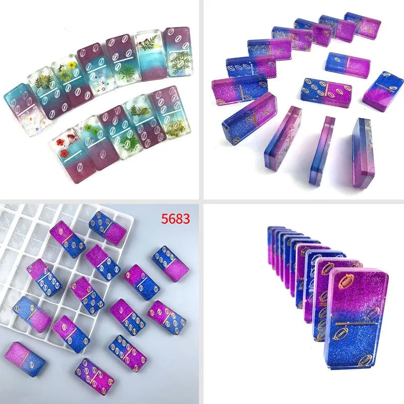 Football Pip Shape Domino Silicone Resin Mold, Unique Resin Mold