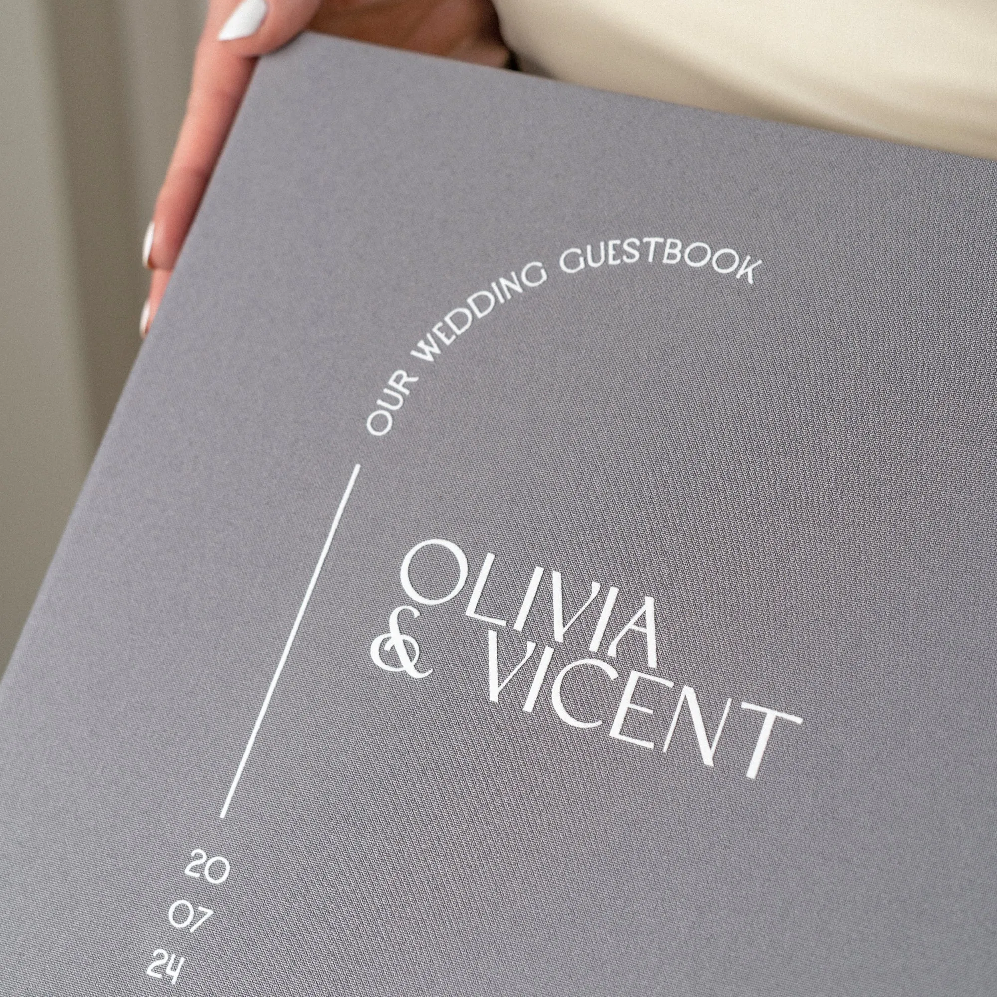 Gray   White Velour | Guest Book ♡