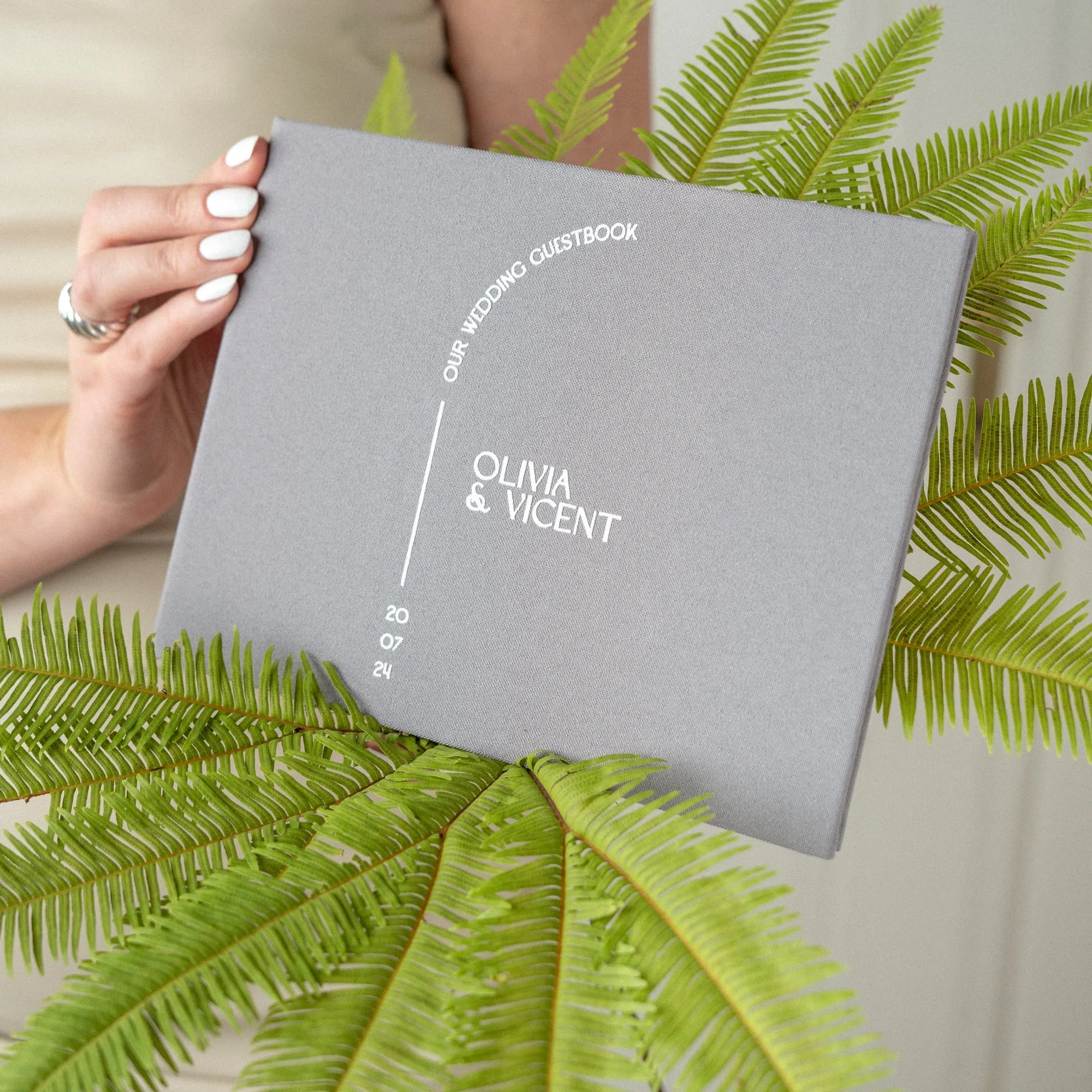 Gray   White Velour | Guest Book ♡