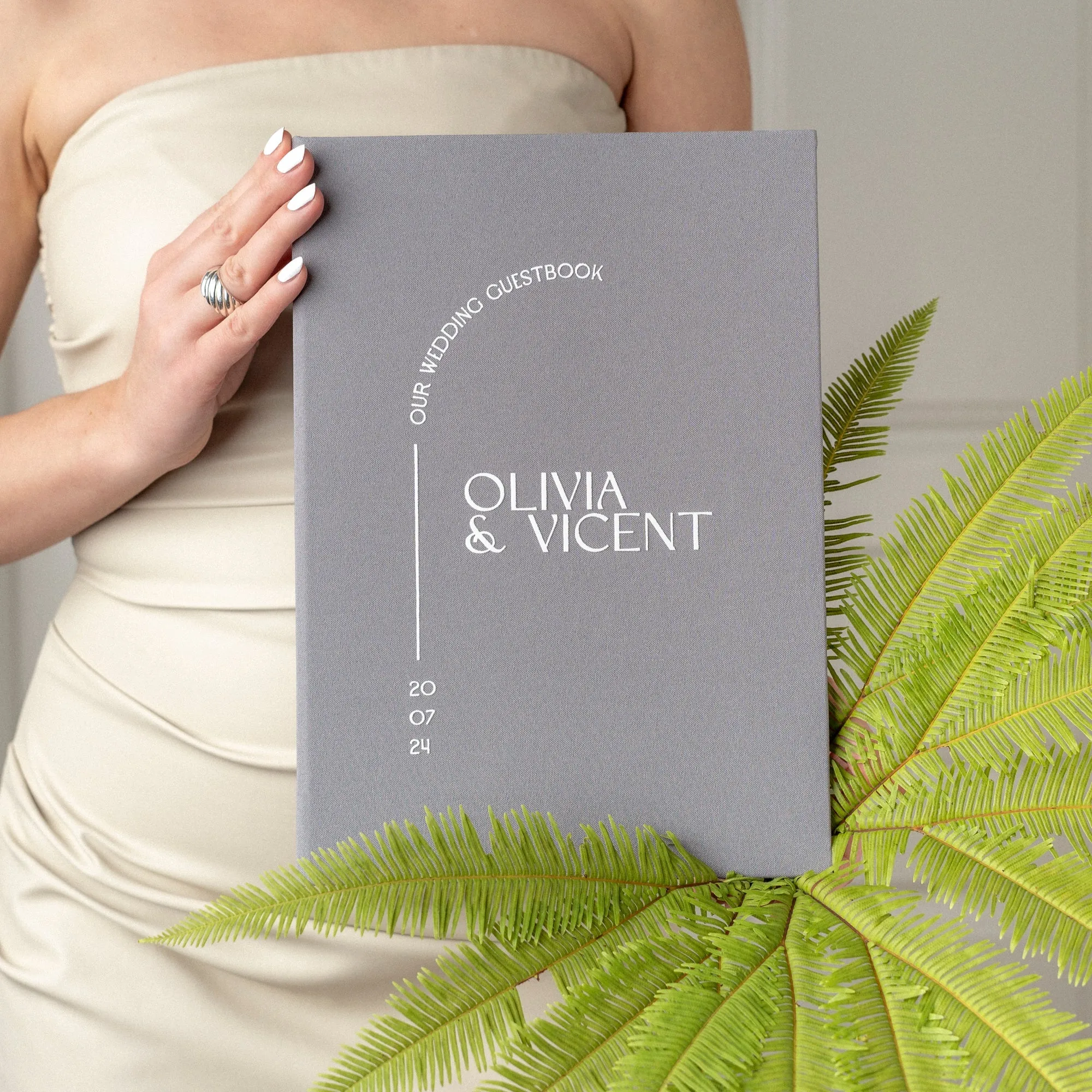 Gray   White Velour | Guest Book ♡