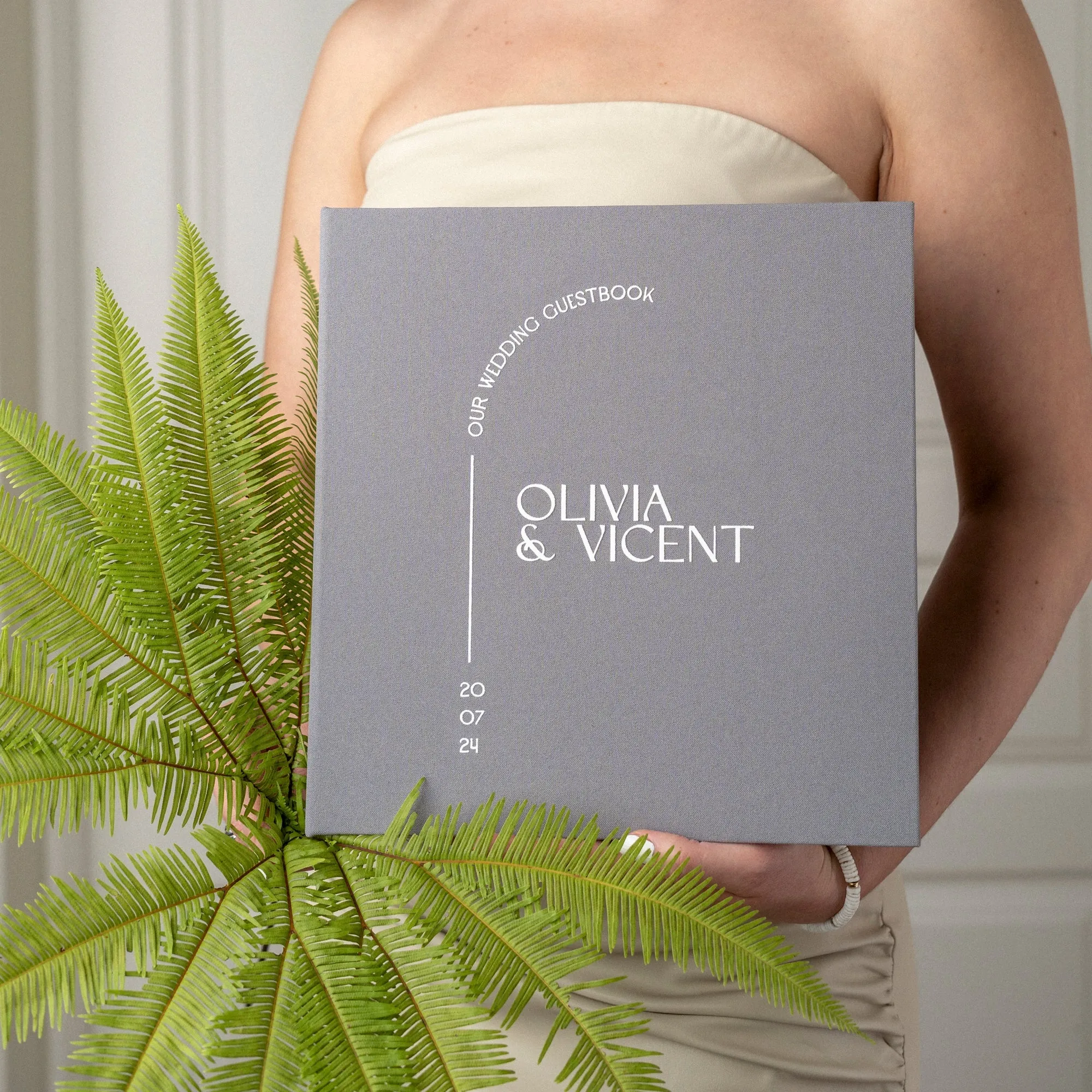 Gray   White Velour | Guest Book ♡