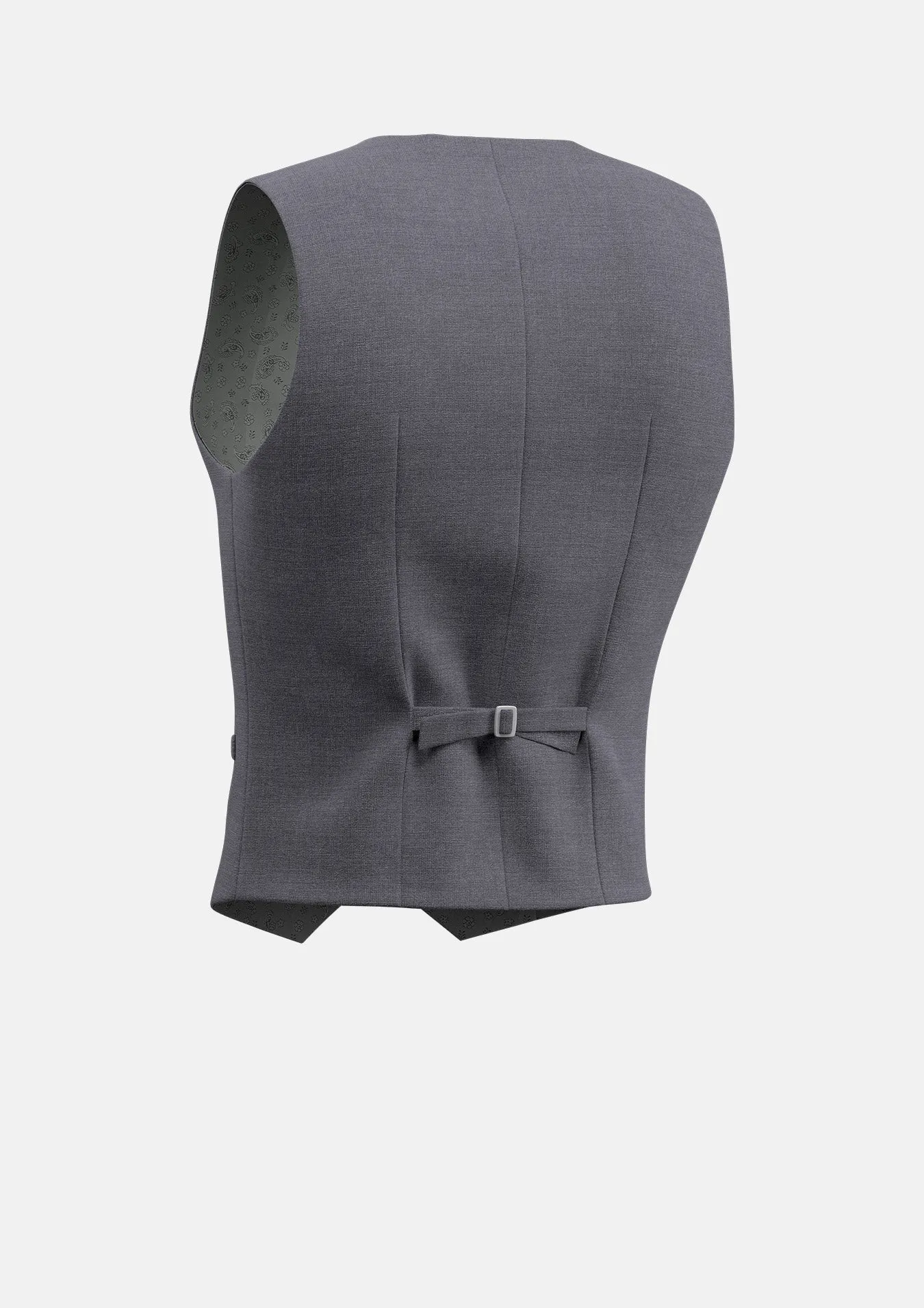 Grey Charcoal Crosshatch Vest
