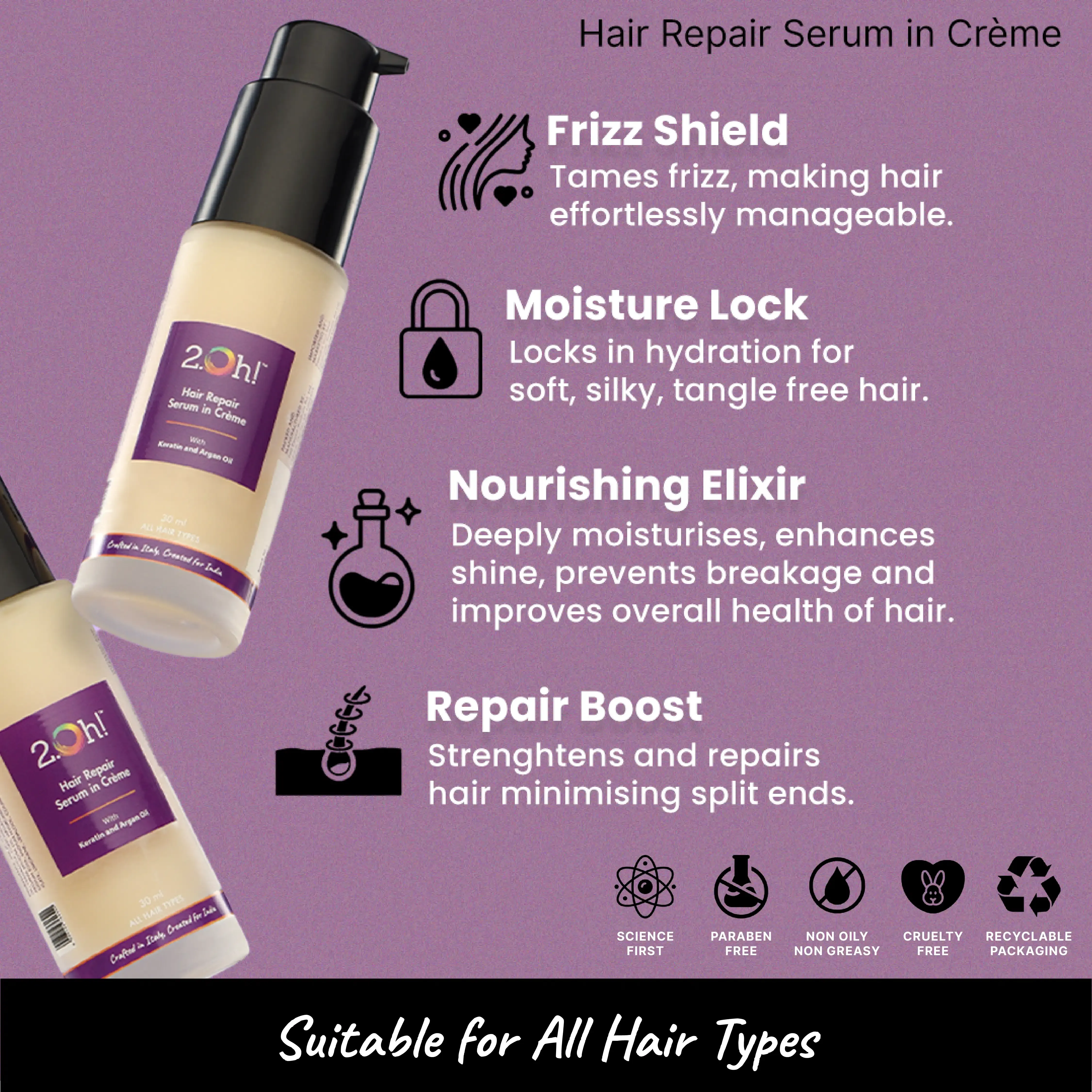 Hazelnut Repair Combo : Hair Repair Serum   Semi Permanent Hair Color