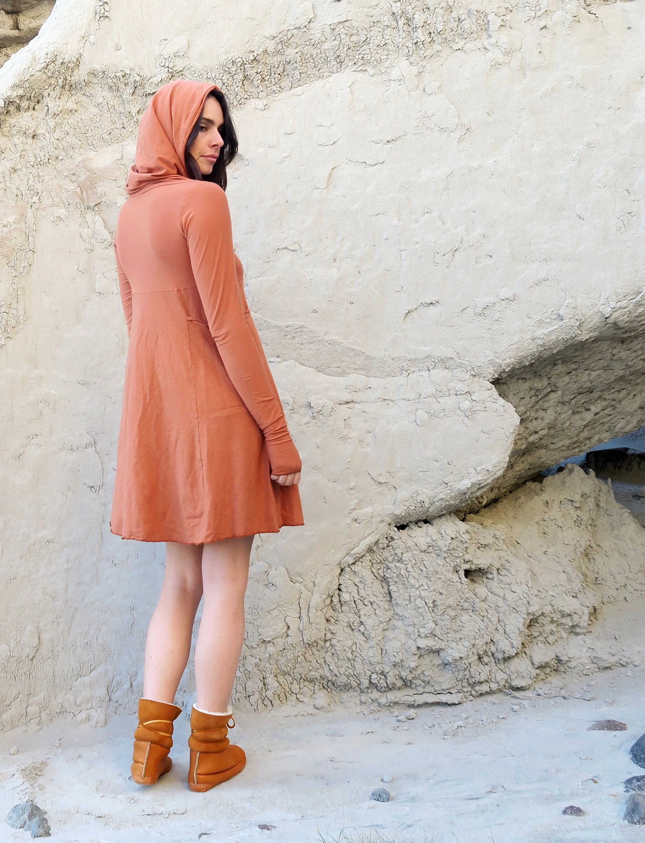 Hooded Eclipse Perfect Pockets Short Dress