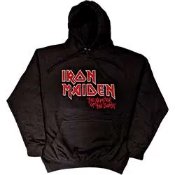 Iron Maiden Unisex Pullover Hoodie: Number Of The Beast Vintage Logo Faded Edge Album (Back Print)
