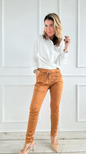 Italian Wish List Jogger - Cognac