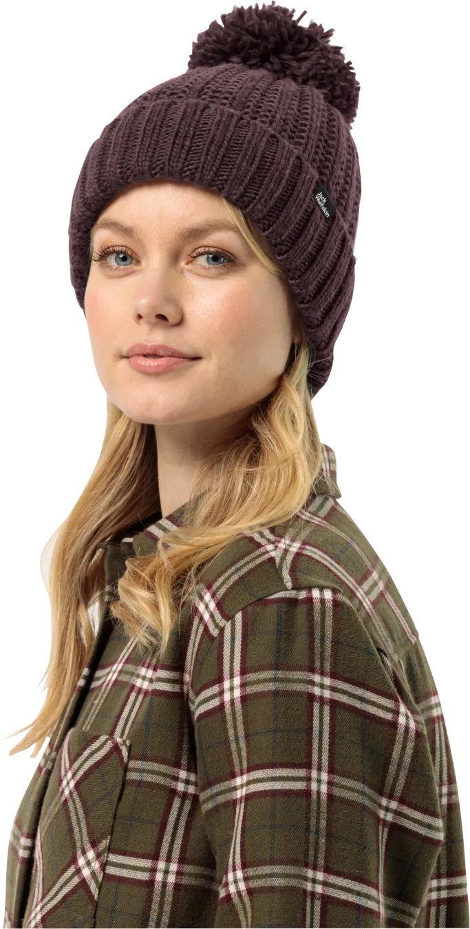Jack Wolfskin Women&#x27;s Highloft Knit Beanie Boysenberry | Buy Jack Wolfskin Women&#x27;s Highloft Knit Beanie Boysenberry here | Outnorth
