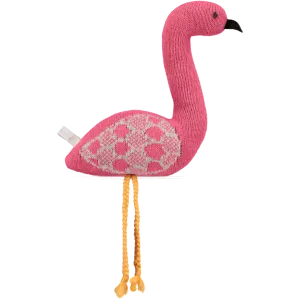 Knitted Pink Flamingo With Lavender