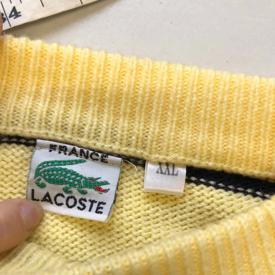 lacoste stripe knit jumper