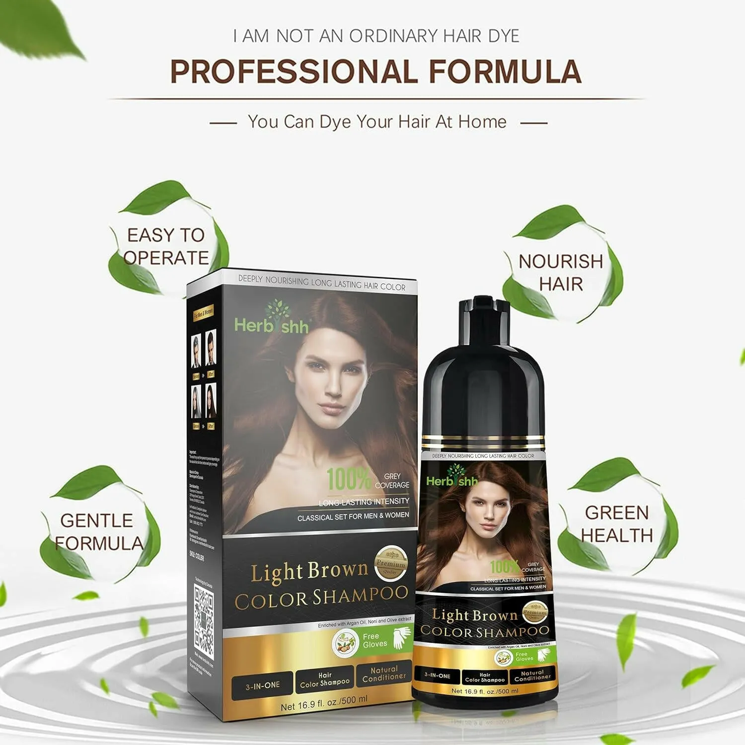 Light Brown Hair Color Shampoo - Herbishh