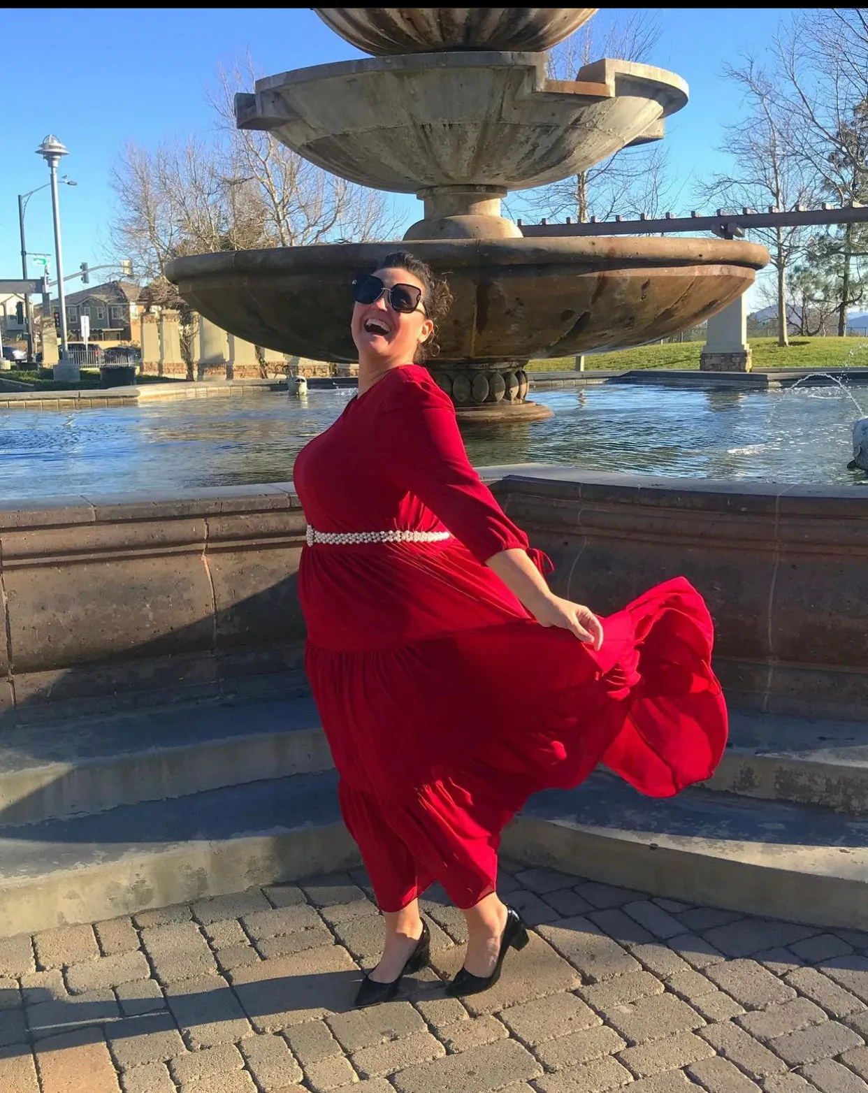 Marbella Deep Red Maxi Dress