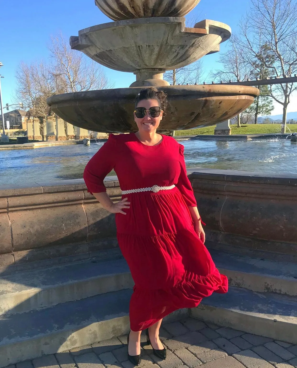 Marbella Deep Red Maxi Dress