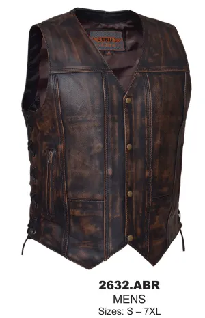 Mens Nevada Brown 10 Pocket Vest
