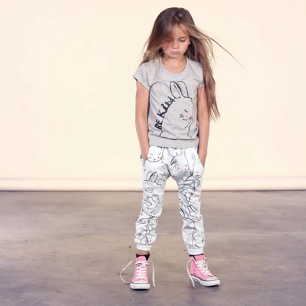Minti - Be Kind Bunny Chambray Joggers (Powder Blue)