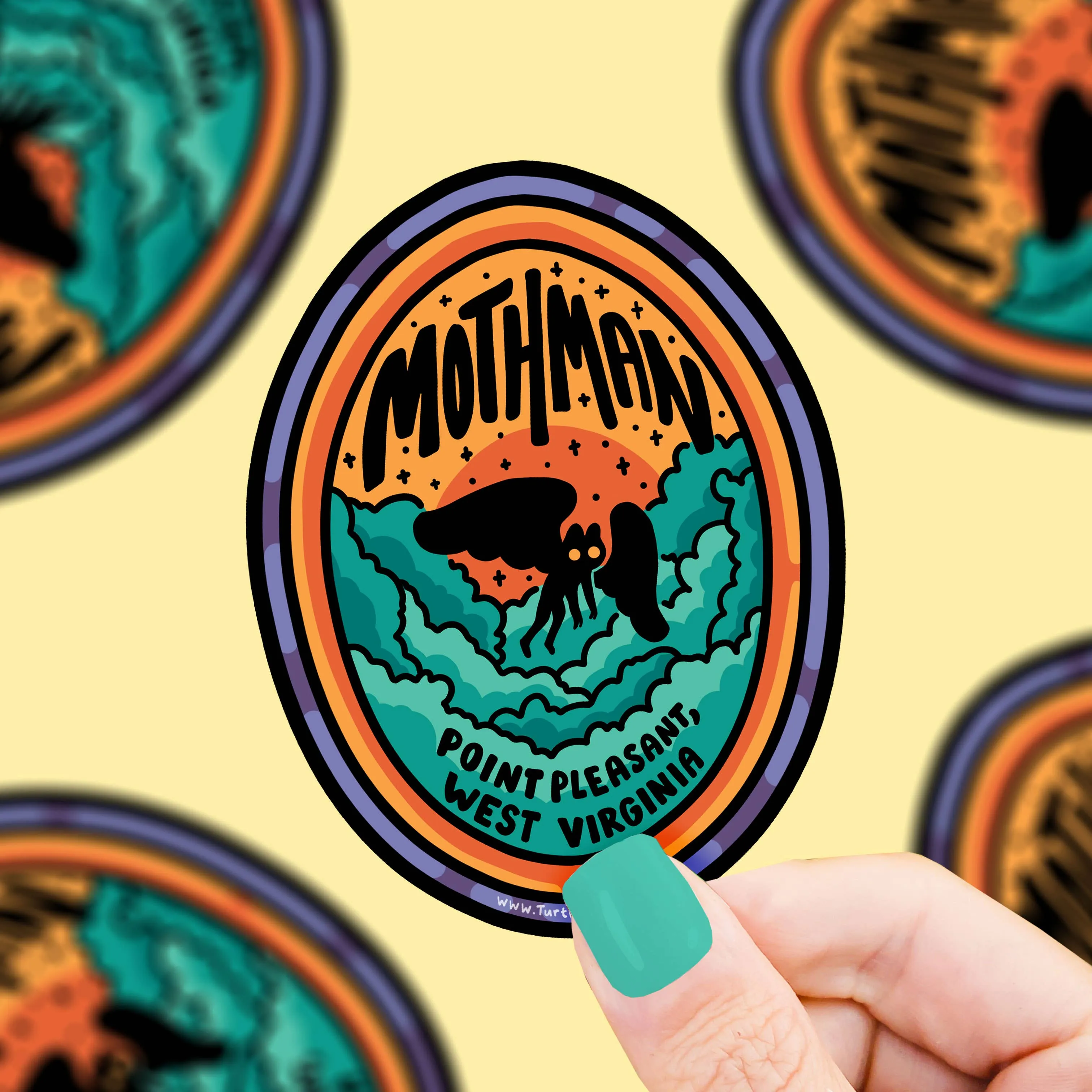 Mothman Cryptid  Location Sighting Vinyl Sticker