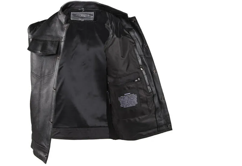 Motorcycle Club Vest With Gun Pockets Heavy Duty Club Vest