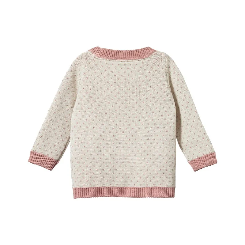 Nature Baby - Billy Jumper - Tulip/Oatmeal Marle