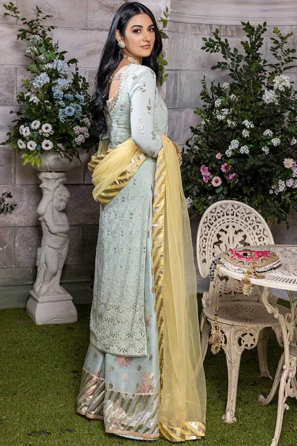 Nilofer Shahid - Aqua regalia - Khushiyon Kay Maukay Collection